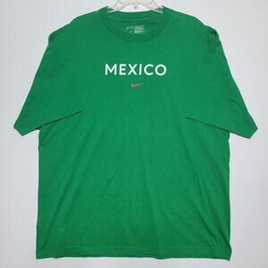 Y2K Nike Center Swoosh Mexico National Football Team Soccer T-Shirt Mens XXL